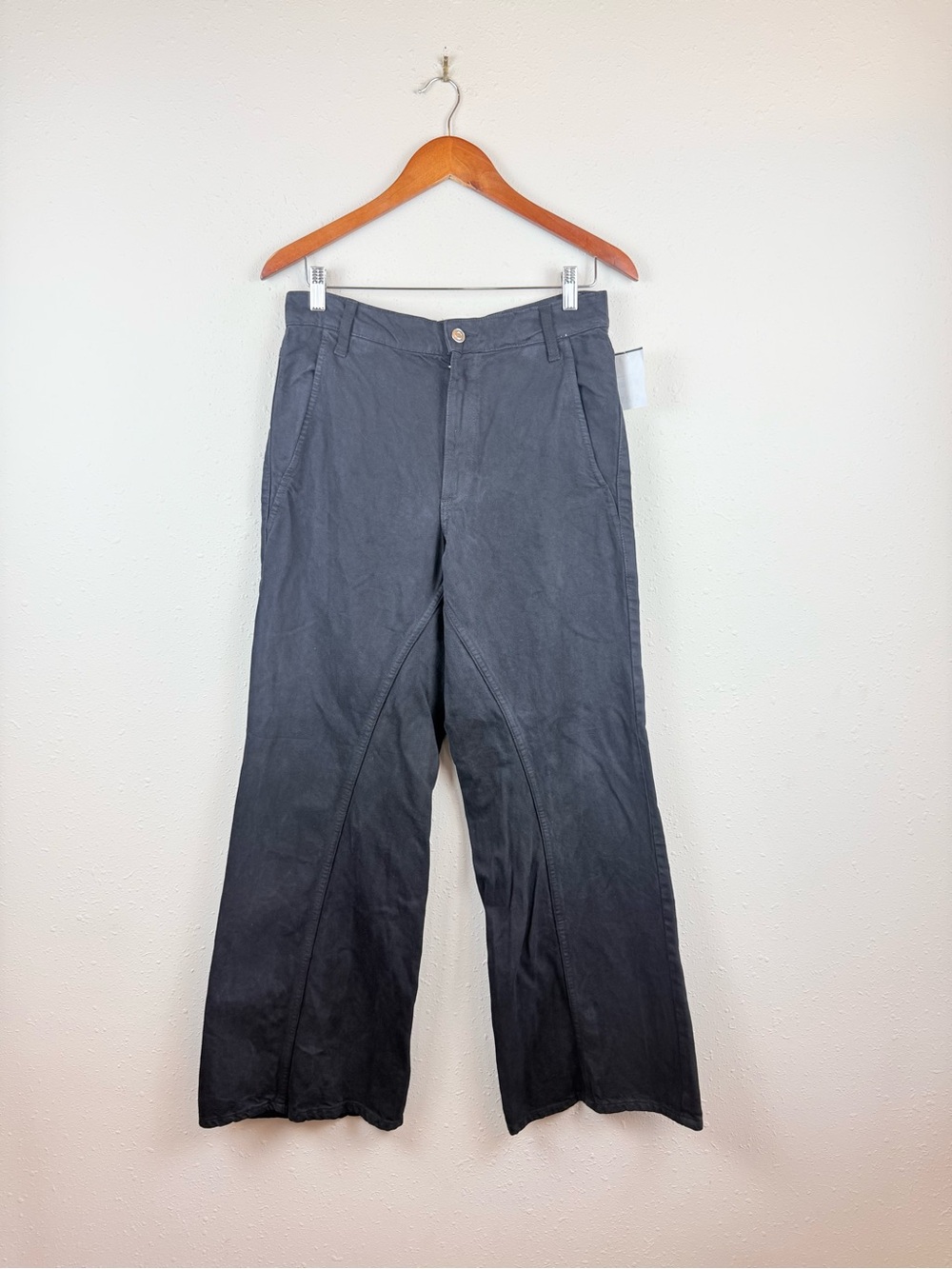 Zara Women’s High Rise Wide Leg Black Jeans Size 8 NWT